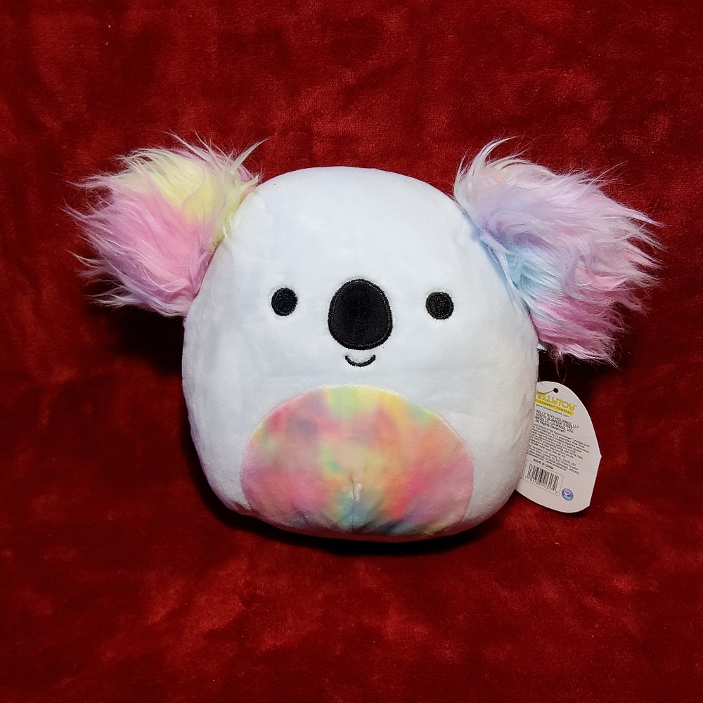 Squishmallows Kya The Koala Rainbow Tye Dye 7" NWT Fuzzy Ears Wildlife Zoo Pets